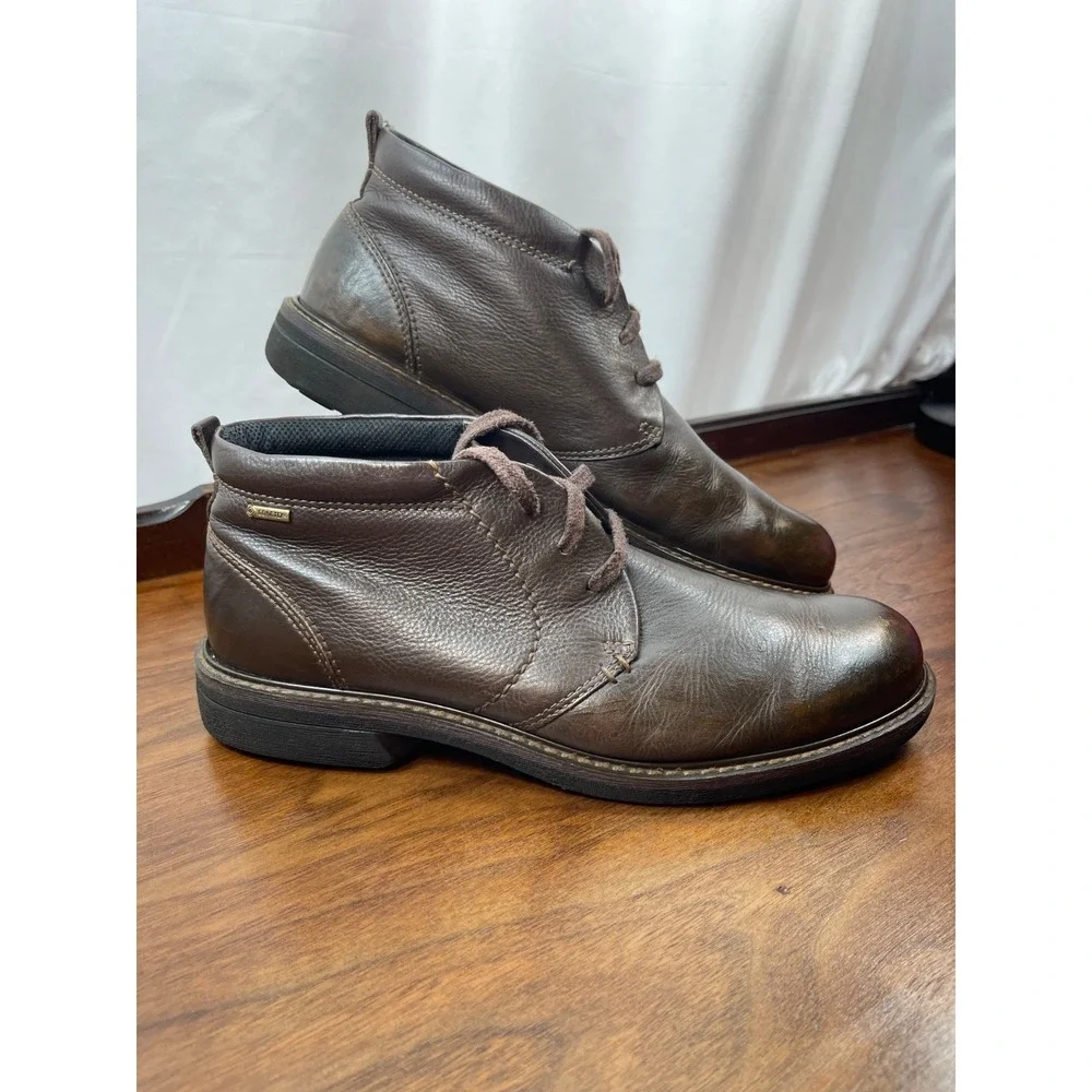 ECCO Turn Gore-Tex Men's Dark Brown Full Grain Leather Chukka Boots EU 43/US 10